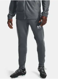 Tréningové nohavice Under Armour Challenger šedá farba, jednofarebné