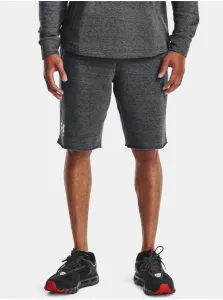 Under Armour Men's UA Rival Terry Shorts Pitch Gray Full Heather/Onyx White S Fitness nohavice