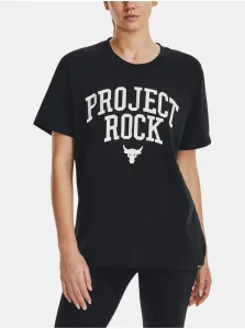 Čierne dámske tričko Under Armour Project Rock Hwt Campus T #4997291