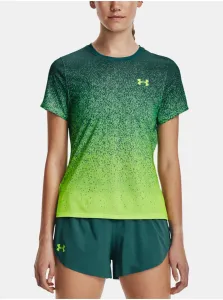 Zelené dámske vzorované športové tričko Under Armour Rush Cicada #6533437