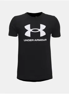 Under Armour SPORTSTYLE LOGO SS Chlapčenské tričko, čierna, veľkosť #580985