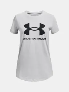 Under Armour LIVE SPORTSTYLE GRAPHIC SS Dievčenské tričko, sivá, veľkosť #7682951