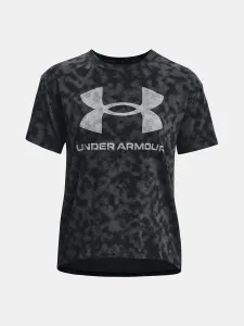 Under Armour T-Shirt UA LOGO AOP HEAVYWEIGHT SS-BLK - Women