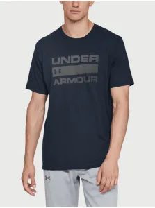 Tričko Under Armour pánske, tmavomodrá farba, s potlačou