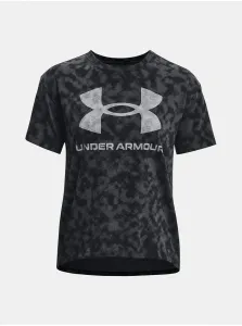 Under Armour UA Logo Aop Heavyweight SS Tričko Čierna #5710152