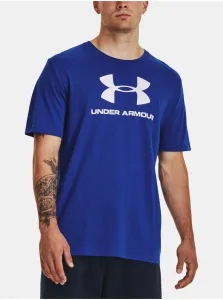 Modré pánske športové tričko Under Armour UA M SPORTSTYLE LOGO SS #8203728