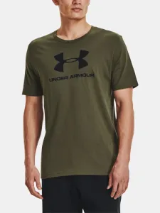 Under Armour SPORTSTYLE LOGO SS Pánske tričko, khaki, veľkosť #7822520