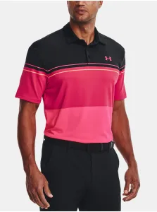Under Armour UA Playoff 2.0 Mens Polo Black/Knock Out/Penta Pink M
