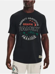 Čierne pánske tričko tričko s potlačou Under Armour UA PROJECT ROCK FAMILY SS