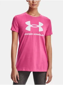 Ružové dámske tričko Under Armour UA SPORTSTYLE LOGO SS #609320