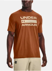 Tričko Under Armour pánske, oranžová farba, s potlačou, 1329582