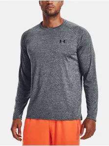 Tréningové tričko s dlhým rukávom Under Armour Tech 2.0 šedá farba, jednofarebné