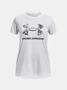 Under Armour TECH SOLID PRINT FILL BL SSC Dievčenské tričko, biela, veľkosť #8319113