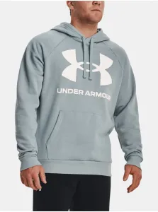 Under Armour RIVAL FLEECE BIG LOGO HD Pánska mikina, sivá, veľkosť