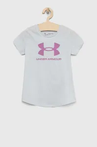 Under Armour LIVE SPORTSTYLE GRAPHIC SS Dievčenské tričko, sivá, veľkosť S