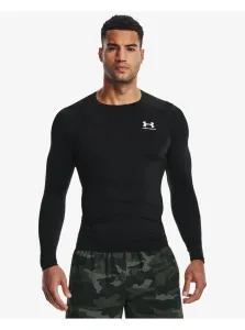 Tréningové tričko s dlhým rukávom Under Armour čierna farba, jednofarebný