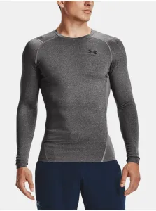 Tréningové tričko s dlhým rukávom Under Armour šedá farba, jednofarebný