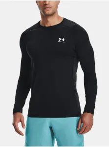 Tréningové tričko s dlhým rukávom Under Armour čierna farba, jednofarebné, 1361506