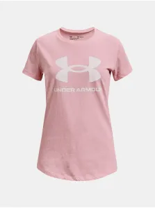 Under Armour LIVE SPORTSTYLE GRAPHIC SS Dievčenské tričko, ružová, veľkosť #424018