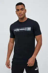 Under Armour Men's UA Camo Chest Stripe Short Sleeve Black/White S Fitness tričko