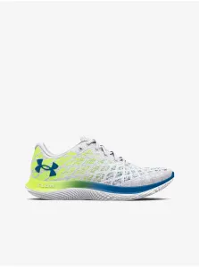 Under Armour Men's UA Flow Velociti Wind 2 Running Shoes White/High-Vis Yellow/Cruise Blue 44,5