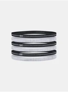 Sada šiestich športových čeleniek v šedej a čiernej farbe Under Armour UA HTR Mini Headband 6PK