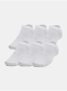 Ponožky Under Armour (6-pak) 1370542 (6-pak) dámske, biela farba