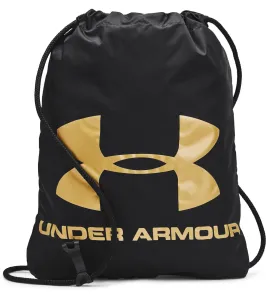 Under Armour UA Ozsee Sackpack Black/Metallic Gold 16 L Vrecko na prezuvky