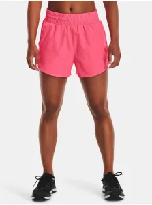 Tréningové šortky Under Armour Flex ružová farba, jednofarebné, vysoký pás