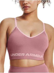 Ružová dámska športová podprsenka Under Armour UA Seamless Low Long Rib #6247556