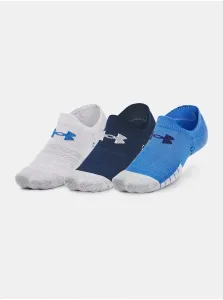 Sada troch párov športových ponožiek v bielej, tmavomodrej a modrej farbe Under Armour Heatgear #6069852