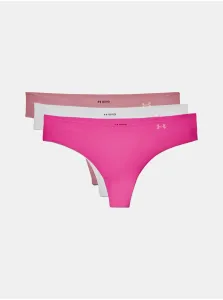 Under Armour Dámske tangá PS Thong 3Pack Pink  MM