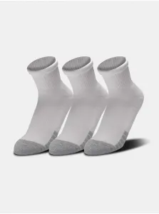 Sada troch párov športových ponožiek v bielej farbe Under Armour Heatgear