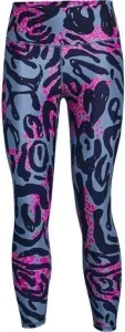 Under Armour HG Armour Print Mineral Blue/Midnight Navy S Fitness nohavice
