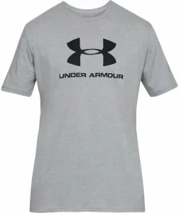 Under Armour Men's UA Sportstyle Logo Short Sleeve Steel Light Heather/Black S