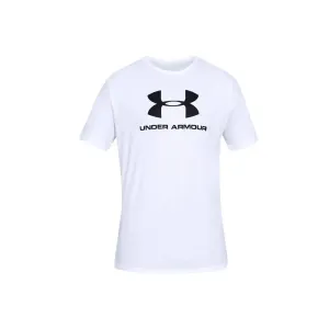 Under Armour Men's UA Sportstyle Logo Short Sleeve White/Black 2XL Fitness tričko