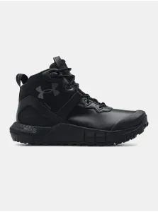 Čierne dámske členkové kožené topánky Under Armour UA W MG Valsetz Mid LTHR WP #648089
