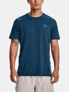 Under Armour HG ARMOUR FITTED SS Pánske tričko s krátkym rukávom, tmavo modrá, veľkosť XL