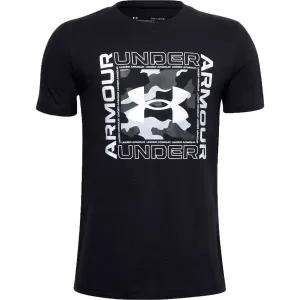 Under Armour LIVE RIVAL INSPIRED SS Chlapčenské tričko, čierna, veľkosť XL