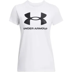 Under Armour LIVE SPORTSTYLE GRAPHIC SS Dámske tričko, biela, veľkosť #9012410