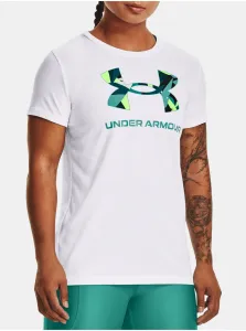Under Armour LIVE SPORTSTYLE GRAPHIC SS Dámske tričko, biela, veľkosť M
