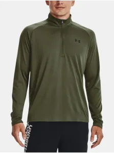 Zelené pánske športové tričko so stojačikom Under Armour UA Tech 2.0 1/2 Zip