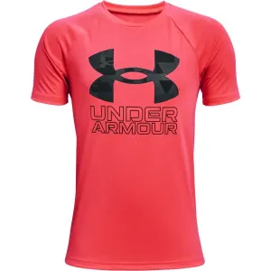 Under Armour TECH HYBRID PRT FILL Chlapčenské tričko, červená, veľkosť #437515
