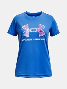 Under Armour TECH SOLID PRINT FILL BL SSC Dievčenské tričko, modrá, veľkosť