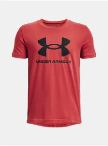 Under Armour SPORTSTYLE LOGO SS Chlapčenské tričko, červená, veľkosť #6069575