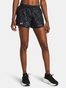 Čierne dámske vzorované kraťasy Under Armour UA Fly By 3'' Printed Shorts-BLK