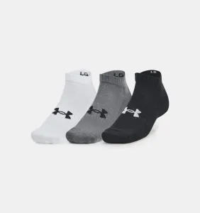 Sada troch unisex ponožiek v bielej, šedej a čiernej farbe Under Armour UA Core Low Cut