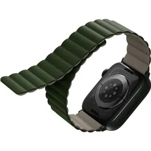 Uniq Revix Reversible Magnetic remienok pre Apple Watch 41/40/38 mm zelený/béžový