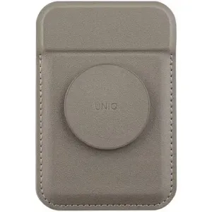 UNIQ Flixa magnetická peňaženka a stojanček s úchytom, Flint grey #8758737