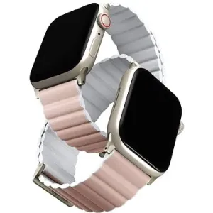 Uniq Revix Premium Edition Reversible Magnetic remienok na Apple Watch 41/40/38 mm ružový/biely